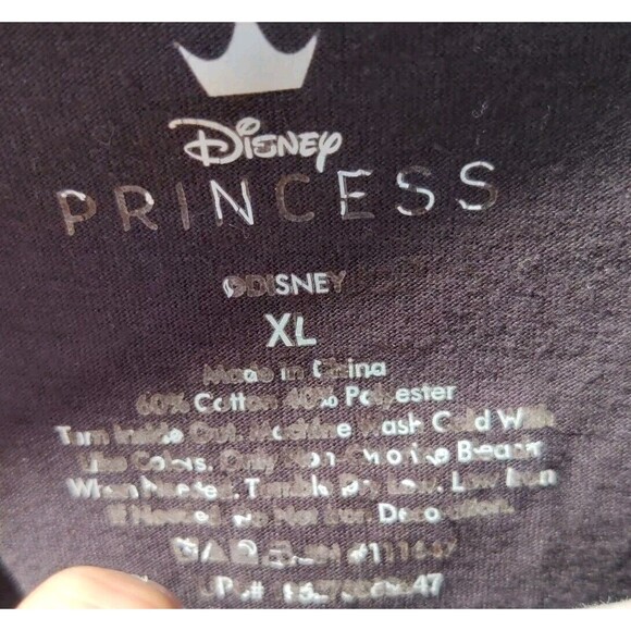Disney Princess List Juniors XL Six Princesses Names & Symbols Phantom Gray - Picture 6 of 7
